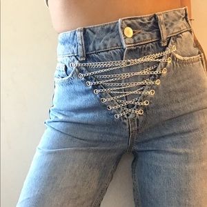 Topshop Crop Chain Jeans